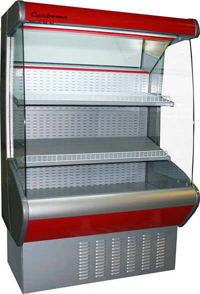 Пристенная холодильная витрина Carboma ВХСп-1,0 фруктовая